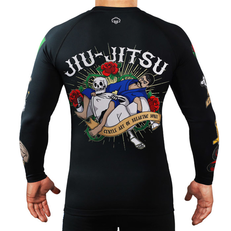 GroundGame old school RASHGUARD longsleeve -BLACK